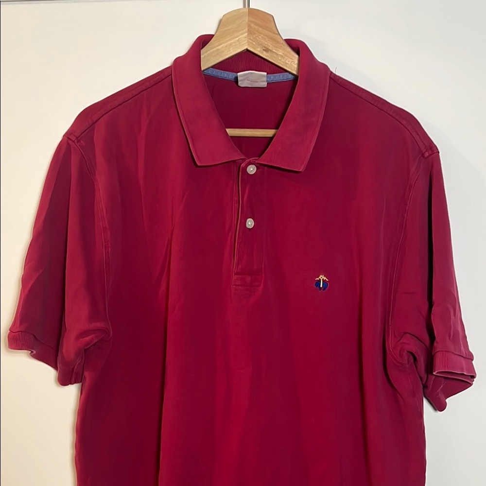 Brooks Brothers Men’s Classic Short Sleeve Polo Shirt - Red